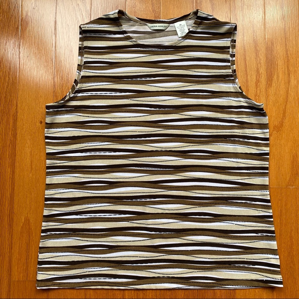 Laura Ashley soft crepe like knit shell